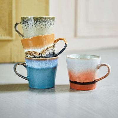 70's Ceramics Cappuccino Mug 300ml Bark - House of Orange