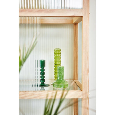 The Emeralds Glass Candle Holder L Lime Green - House of Orange