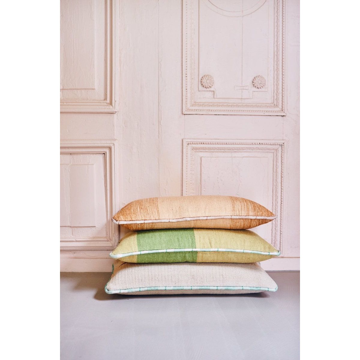 hand woven wool cushion green (38x74) - House of Orange