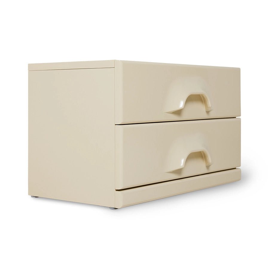 Chest of 2 drawers, cream - House of Orange