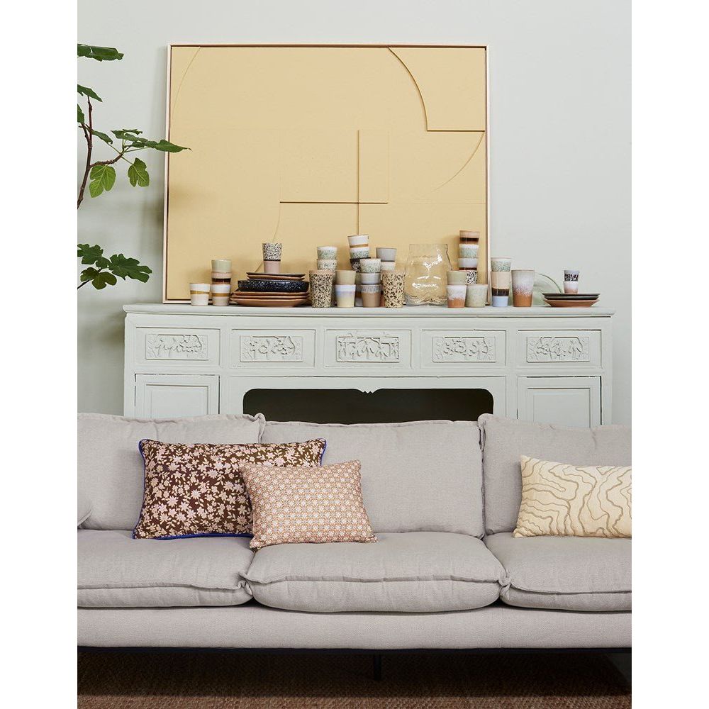 Retro Couch: 4 Seats, Corduroy Rib, Cream - House of Orange