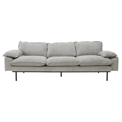 Retro Couch: 3 Seats, Corduroy Rib, Cream - House of Orange