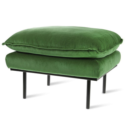 Retro Couch: Ottoman, Royal Velvet, Green - House of Orange