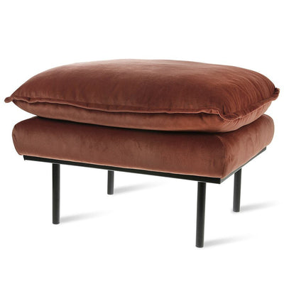 Retro Couch: Ottoman, Royal Velvet, Magnolia - House of Orange
