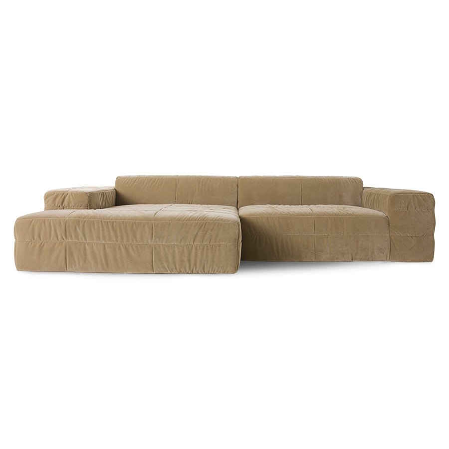 Brut sofa: Element left divan, royal velvet cream - House of Orange