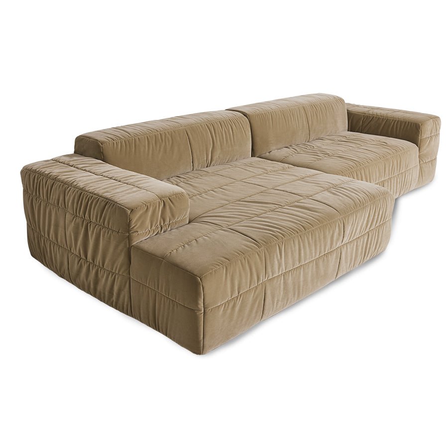 Brut sofa: Element left divan, royal velvet cream - House of Orange