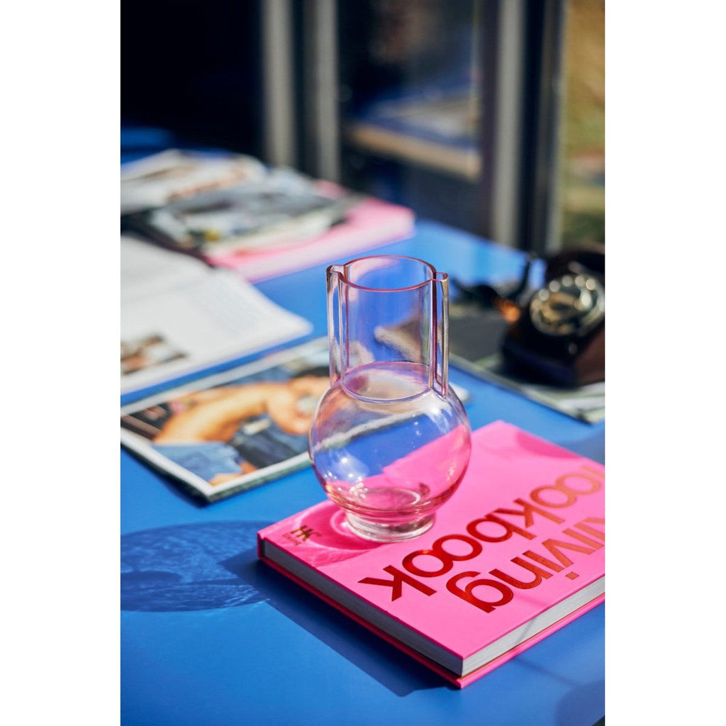 Glass vase pink transparant - House of Orange