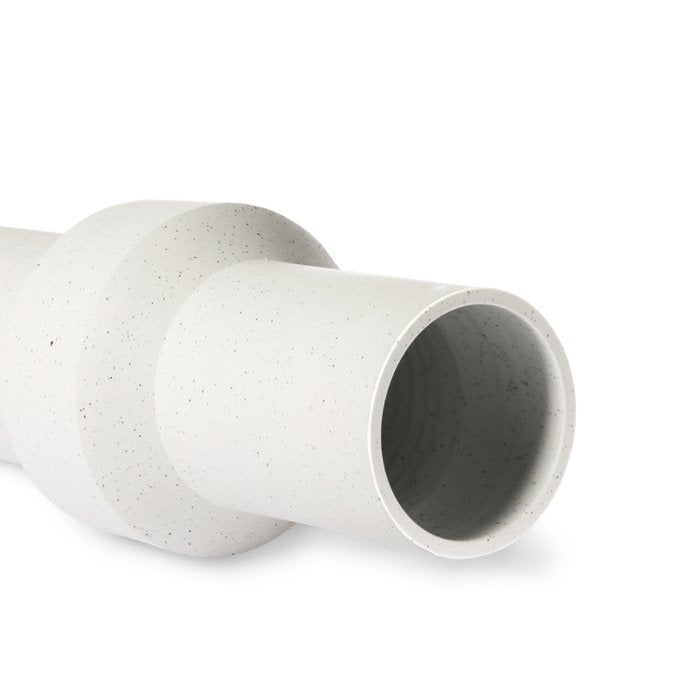 White Speckled Clay Vase Straight L - House of Orange