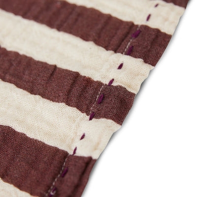 Cotton napkins striped burgundy (set of 2) - House of Orange