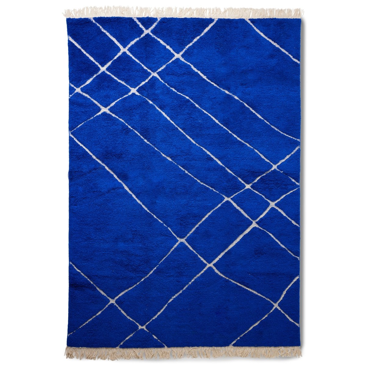 hand knotted woolen rug cobalt (200x300) - House of Orange