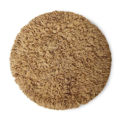 Fluffy round rug caramel (200) - House of Orange