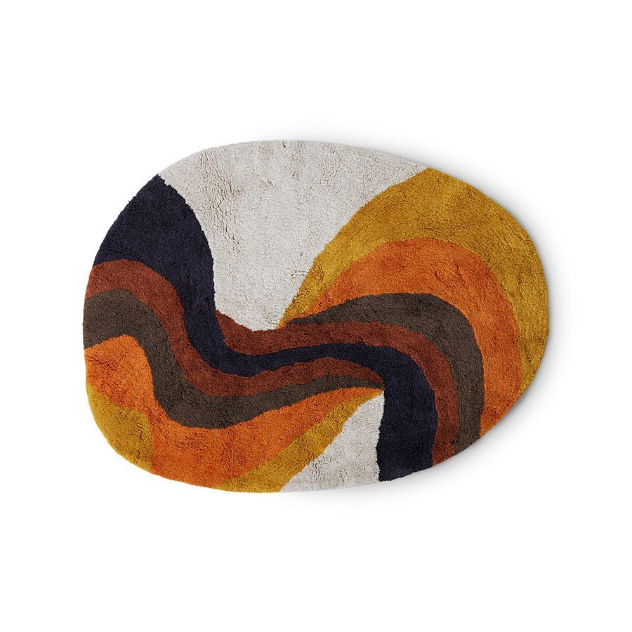 Bath mat retro swirl (90x120cm) - House of Orange