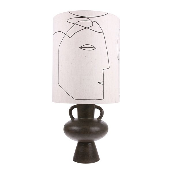 Printed Faces Lampshade L - House of Orange