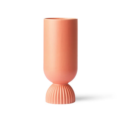 HK Suites Special Ceramic Flower Vase Ribbed Coral - House of Orange