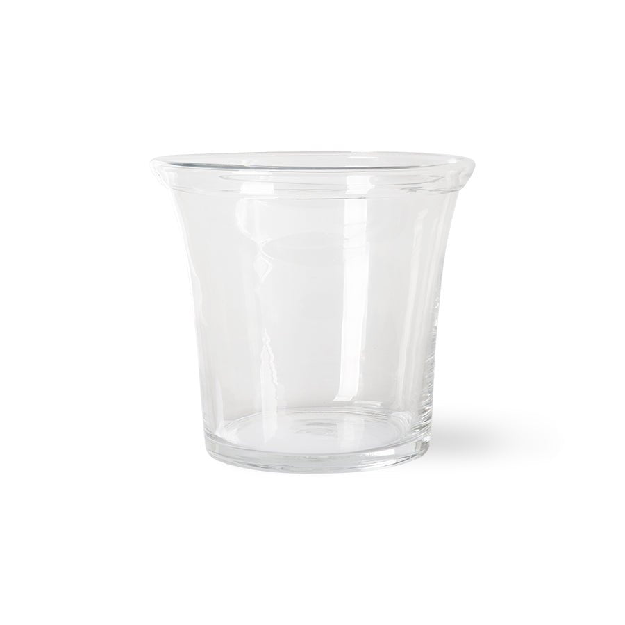 Solid Glass Flower Pot (26cm diameter) - House of Orange