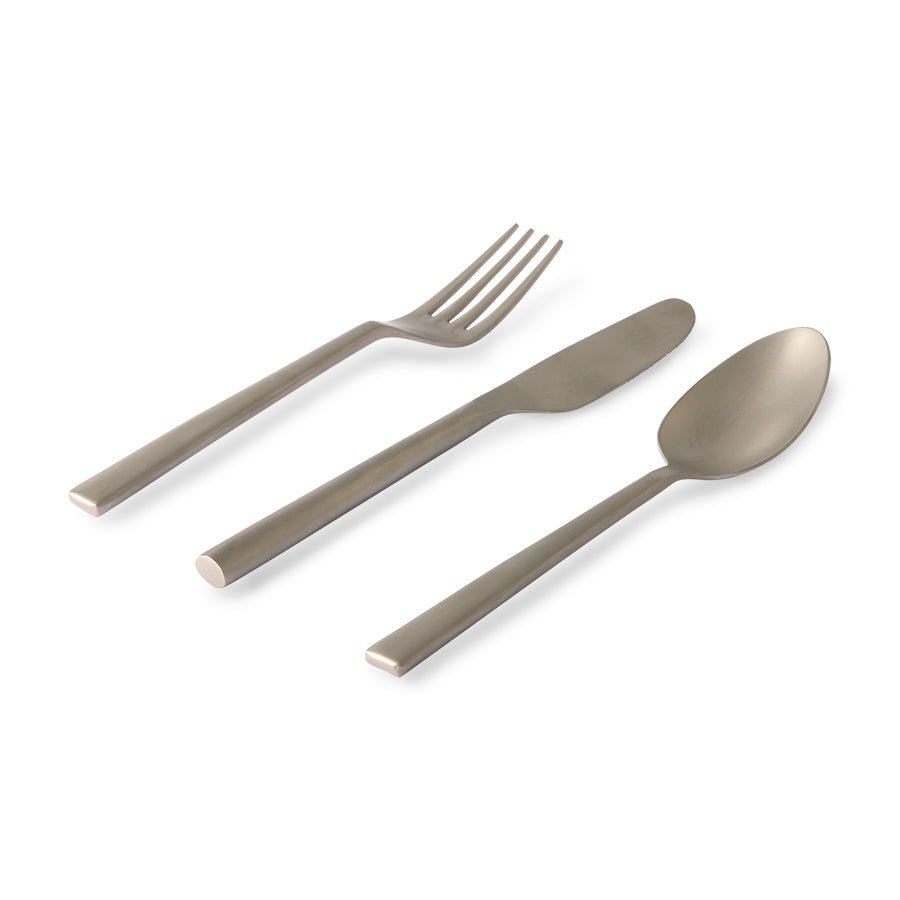 frosted metal cutlery (Set of 3) - House of Orange