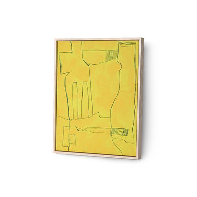Framed Brutalism Painting Yellow 40x50cm - House of Orange