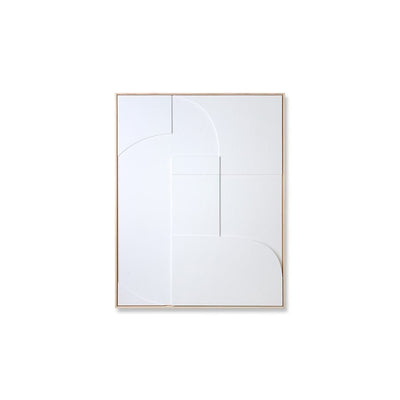 Framed Relief 3D Art Panel White A 63x83cm - House of Orange