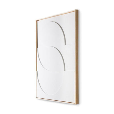 Framed Relief 3D Art Panel White D 83x103cm - House of Orange