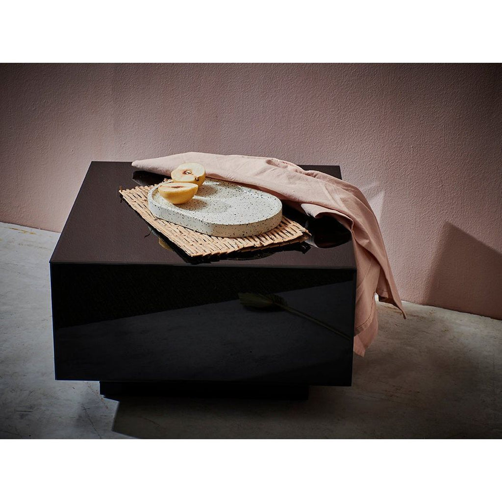 Mirror Block Coffee Table Black L - House of Orange