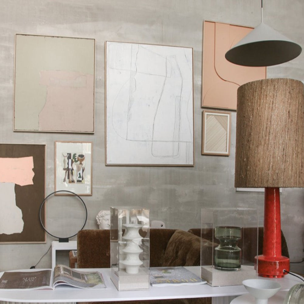 Cone Lamp Shade Silk, Brown - House of Orange