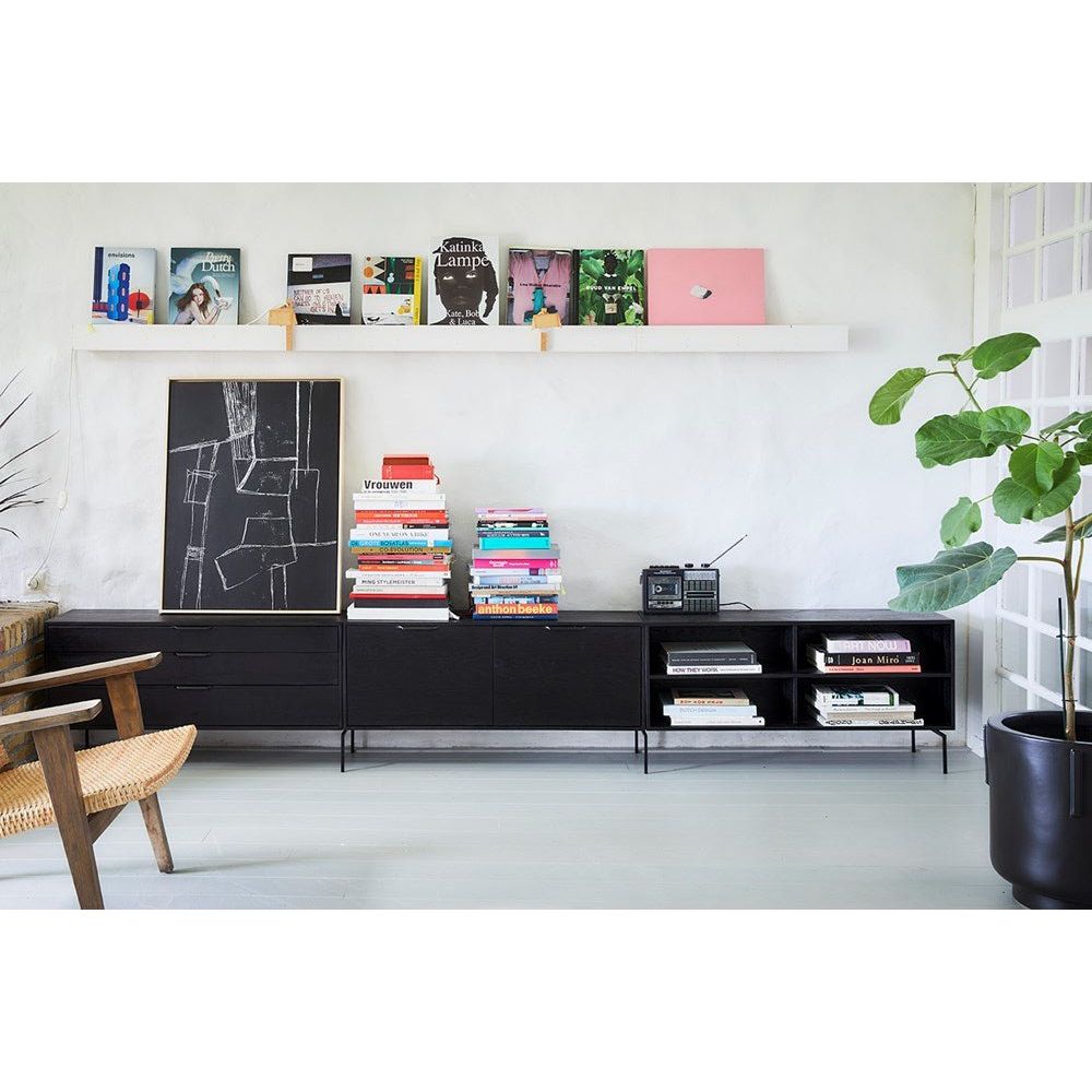 Footed Pot Earthenware Black - House of Orange