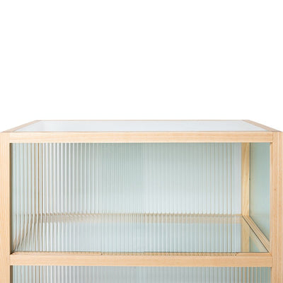 Cupboard with Ribbed Glass Natural - House of Orange