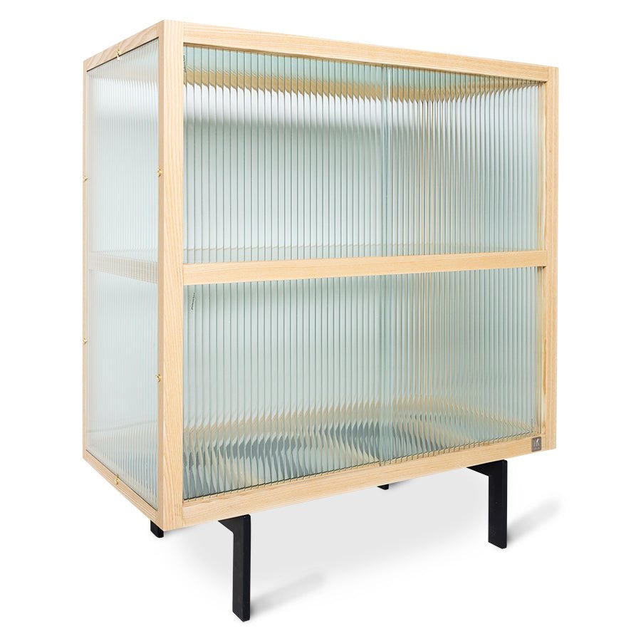 Cupboard with Ribbed Glass Natural - House of Orange