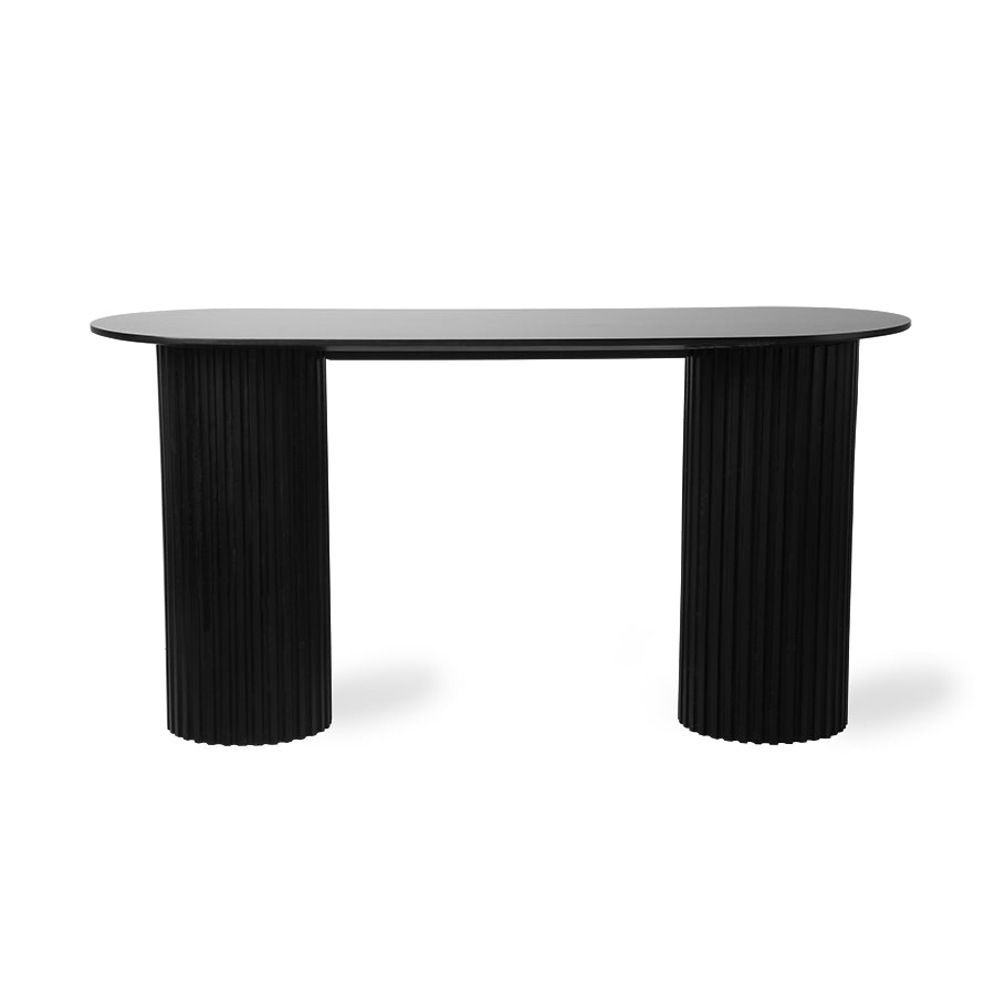 Pillar Side Table, Oval Black - House of Orange