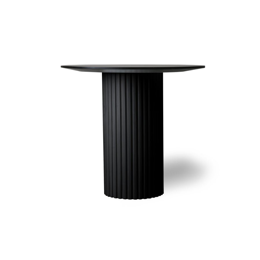 Pillar Side Table, Round Black - House of Orange