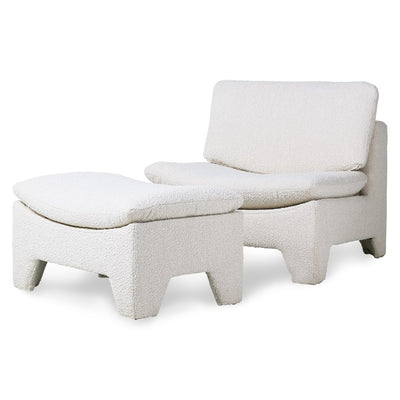 Retro Lounge Ottoman and Fauteuil