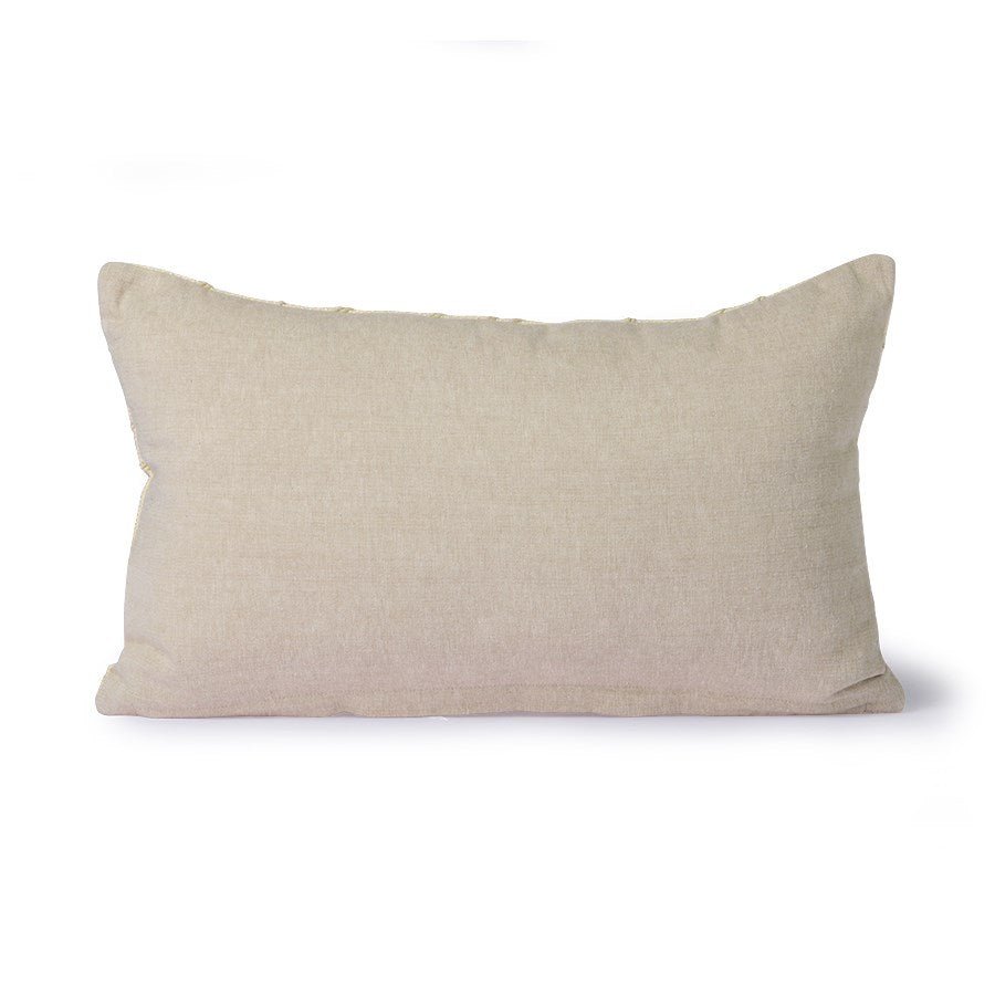 Cream Cushion with Stitched Lines (30x50cm) - House of Orange