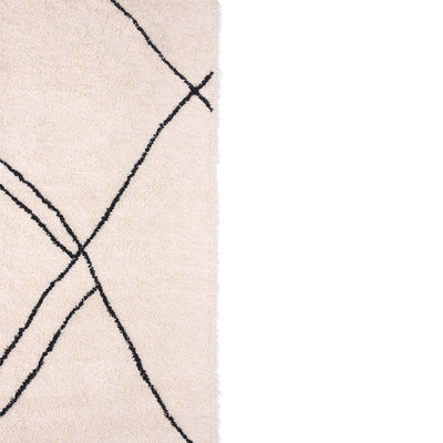 HandWoven Zigzag Rug Black/White (150x240cm) - House of Orange