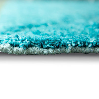 Hand Knotted Woollen Rug Turquoise (260x360cm) - House of Orange