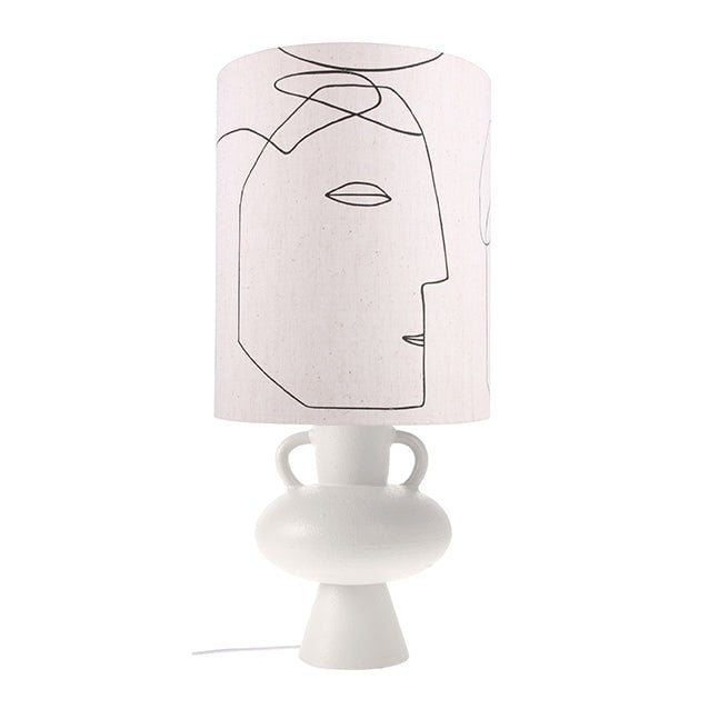 Printed Faces Lampshade L - House of Orange